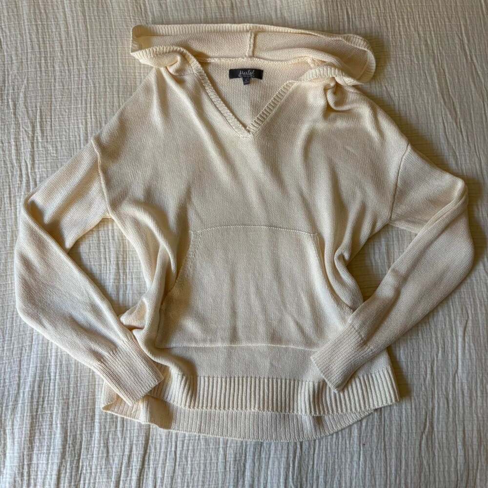 Marled Reunited Clothing V-Neck Knit Hoodie